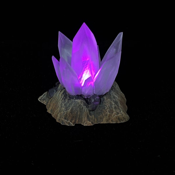 Kristallformationen, LED Fantasy Miniaturen, Lichteffekt, DnD, TTRPG, Scatter Terrain, 3D Resin Print