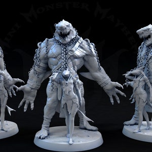Sekolin Miniature, Shark, Mini Monster Mayhem, Awaken Beast Within, TTRPG mini, Dnd, Pathfinder, Resin Miniature, 3D printed mini