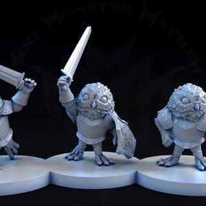 Owl Knight Miniature, Mini Monster Mayhem, Awaken Beast Within, TTRPG mini, Dnd, Pathfinder, Resin Miniature, 3D printed mini