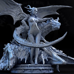 Queen of Chaos Miniature, Tiamat, Mini Monster Mayhem, Awaken Beast Within, TTRPG mini, Dnd, Pathfinder, Resin Miniature, 3D printed mini