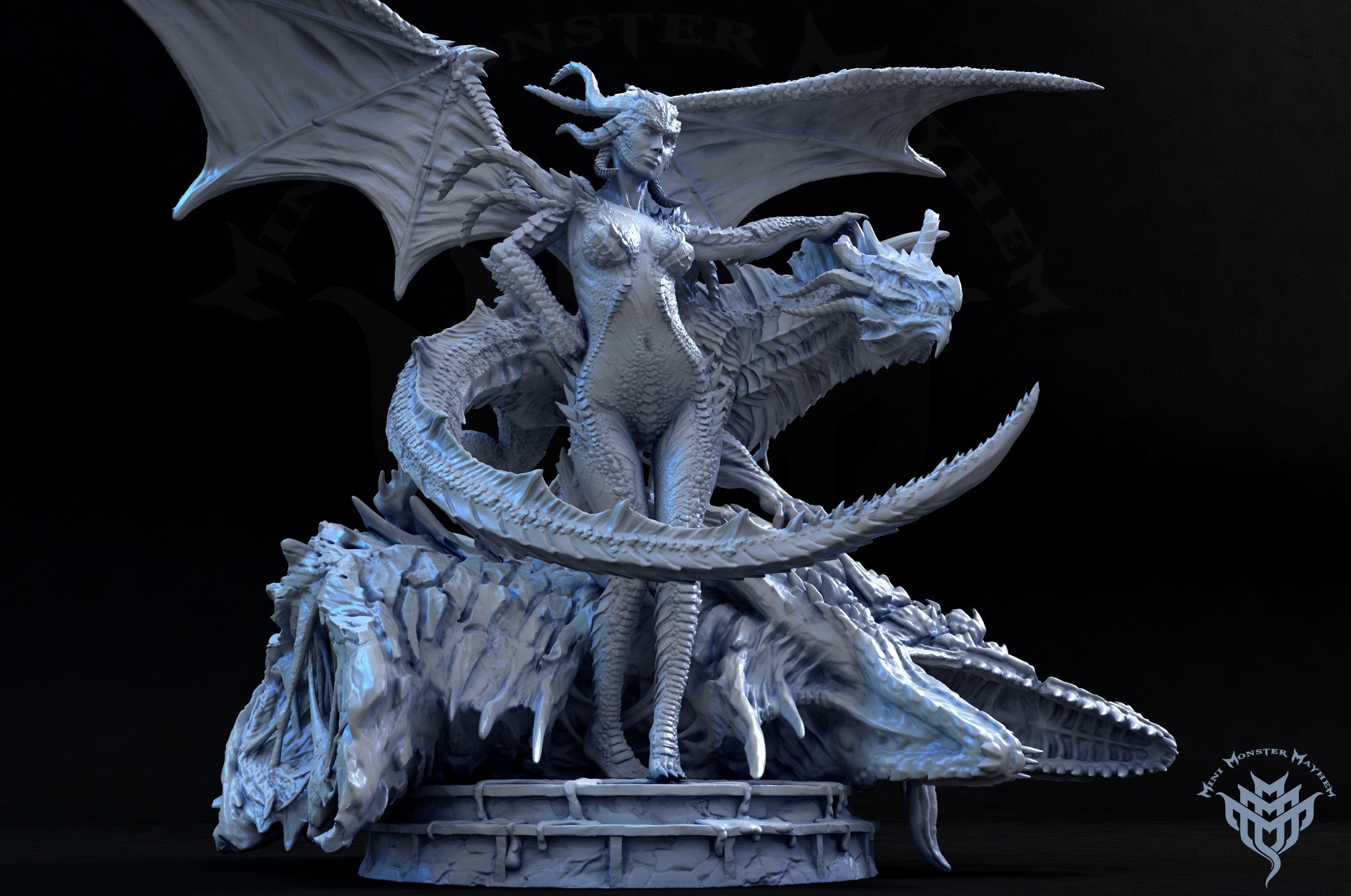 Queen of Chaos Miniature, Tiamat, Mini Monster Mayhem Queen of Chaos Miniature, Tiamat, Mini Monster Mayhem