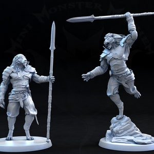 Lion Warrior Miniature, Mini Monster Mayhem, Awaken Beast Within, TTRPG mini, Dnd, Pathfinder, Resin Miniature, 3D printed mini