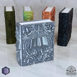 Zauberer Klasse Aufbewahrungsbuch, Würfeltresor, Deck Box, DnD Player Miniature Zauberkarte W20 Wälzer