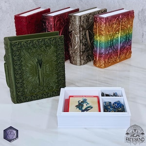 Ranger Class Storage Book, Dice Vault, Deck Box, DnD Player Miniature Magic Card D20 Tome