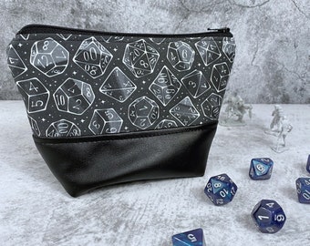 Galaxy Würfel Reißverschlusstasche, Würfeltasche, Geeky Tasche, Make-up, Rollenspiel, Clutch
