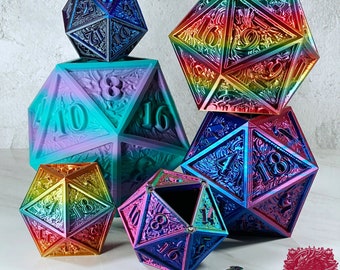 D20 Dice Vault, Dice Box, For Dnd Pathfinder Cthulhu or other TTRPG games