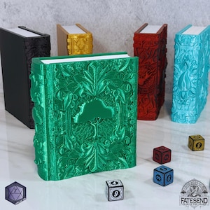 Nature Elemental Magic-opslagboek, dobbelstenenkluis, deckbox, DnD Player-miniatuurkaart D20-boekdeel