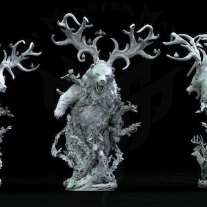 Bear Spirit Miniature, Fey, Mini Monster Mayhem, Journey into the Forest, TTRPG mini, Dnd, Pathfinder, Resin Miniature, 3D printed mini