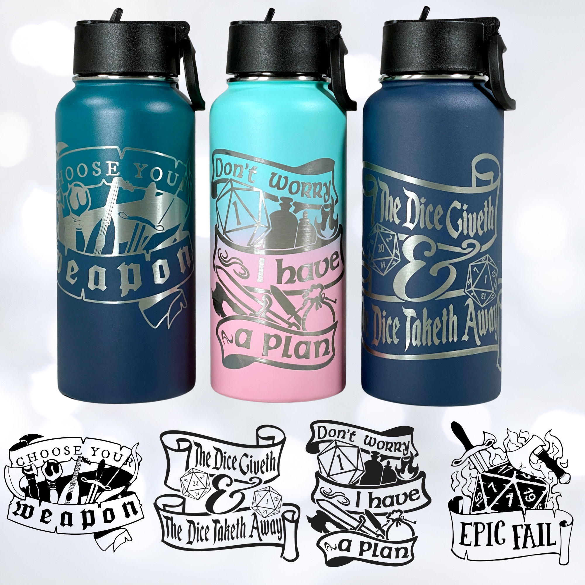 Water Bottle Dungeons and Dragons - Etsy