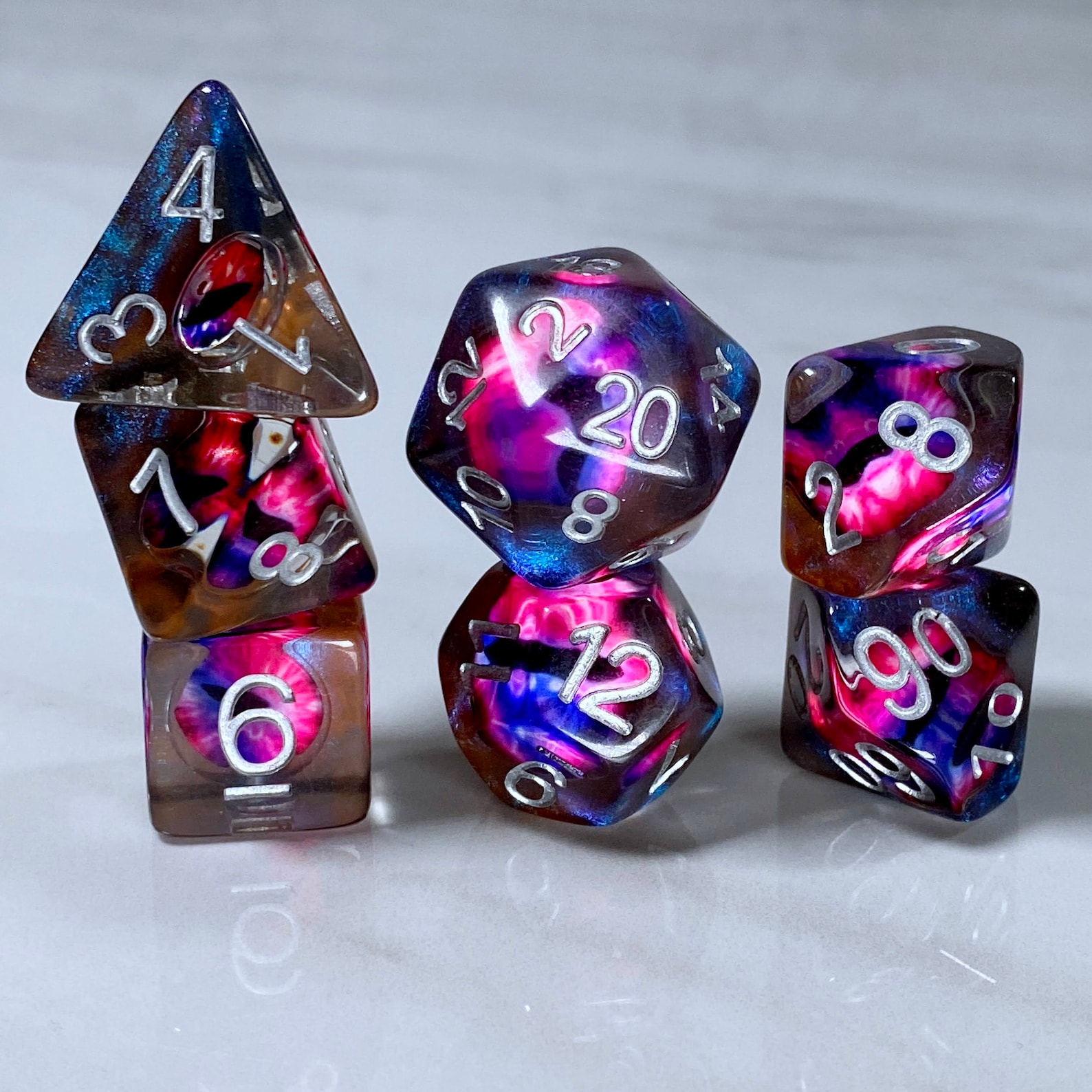 Dragon Eye Dice Polyhedral Dice for RPG and D&D games Demon Etsy