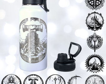 Gourde sur le thème Course fantastique, isolée 32 oz, Donjons et dragons, inspiré des Éclaireurs