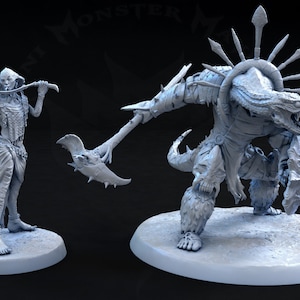 Yuan-Ti Miniature, Snake folk, Mini Monster Mayhem, Awaken Beast Within, TTRPG mini, Dnd, Pathfinder, Resin Miniature, 3D printed mini