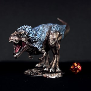 Feathered T-Rex, Jurassic Tribe, Tyrannosaurus Rex, Dinosaur, Dnd, Resin Miniature, 3D printed mini