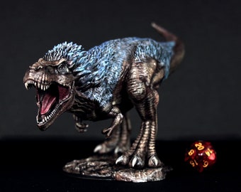 T-Rex emplumado, Tribu Jurásica, Tyrannosaurus Rex, Dinosaurio, Dnd, Miniatura de resina, Mini impreso en 3D