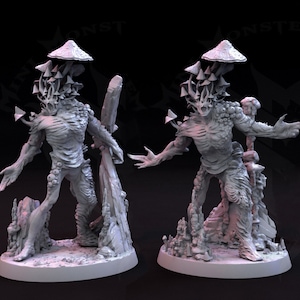 Myconid Brute Miniature, Mushroom Folk Miniature, Mini Monster Mayhem, TTRPG mini, Dnd, Pathfinder, Resin Miniature, 3D printed mini