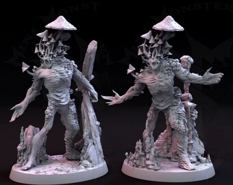 Miniatura de bruto de myconid, miniatura popular de champiñones, caos de mini monstruo, mini TTRPG, Dnd, buscatrazos, miniatura de resina, mini impreso en 3D