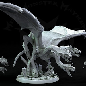 Draco Hydra Miniature, Dragon, Mini Monster Mayhem, Journey into the Forest, TTRPG mini, Dnd, Pathfinder, Resin Miniature, 3D printed mini