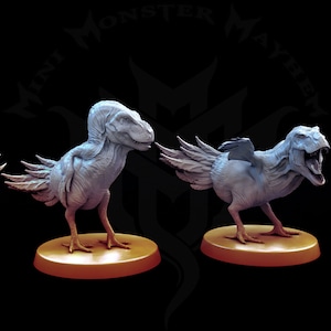 Apex Rex Hybrid, Mini T-Rex,  Mini Monster Mayhem, Life Finds a Way Dinosaur, Dnd, Resin Miniature, 3D printed mini