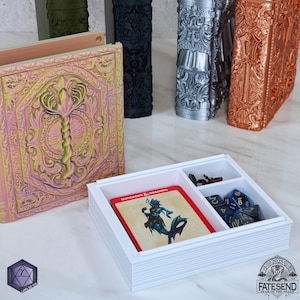 Druid Class Storage Book, Dice Vault, Deck Box, DnD Player Miniature Magic Card D20 Tome