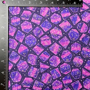 Galaxy Dice Zipper Bag, Dice Bag, Geeky Bag, Makeup, RPG, Clutch Purple