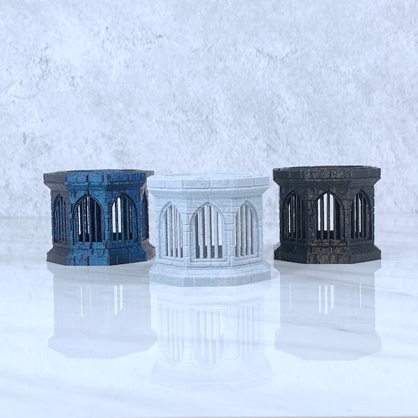 Stone Pillar Dice Jail, 3D printed RPG Gift, For Dnd Pathfinder Cthulhu or other TTRPG games