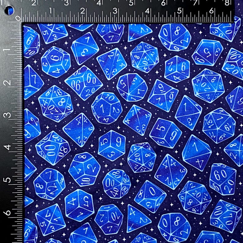 Galaxy Dice Zipper Bag, Dice Bag, Geeky Bag, Makeup, RPG, Clutch Blue