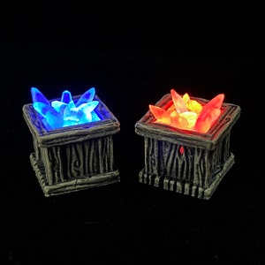Bergwerkskiste Kristalle, LED Fantasy Miniaturen, Lichteffekt, DnD, TTRPG, Scatter Terrain, 3D Resin Print