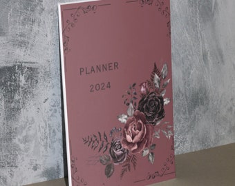 Dusky Rose 2024 Monthly Planner