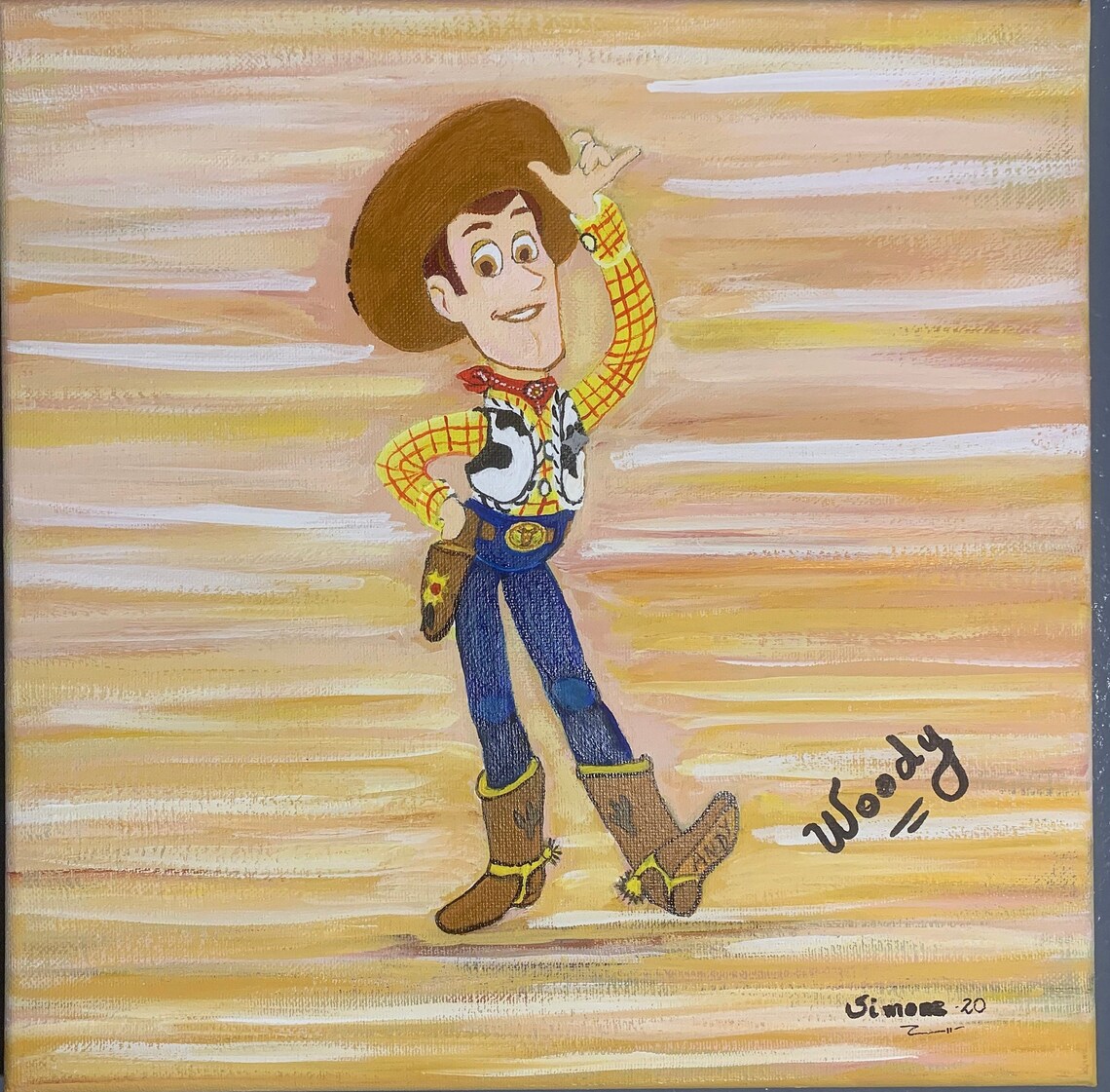 Acrylic Painting Handmade Woody toy Story Etsy