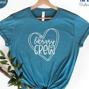 Library Crew Shirt, Future Librarian T-Shirt, Back To School Tee, School Librarian Crew Gift, School Library Squad Custom Team Tees