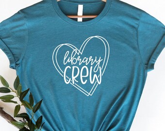Library Crew Shirt: School Librarian Team Tee