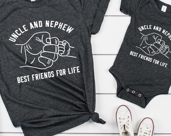 Uncle Nephew Matching T-Shirt, Best Friends For Life, Gift