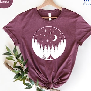 Forest Themed Shirt, Tree Shirt, Camping Gift, Adventure Is Calling, Mountain Themed Shirt, Wildlife Tee, Wilderness, Pine Tree, Tent Camp