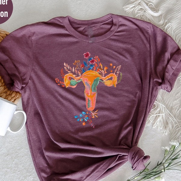 Floral Uterus Shirt,  Pro Choice, My Uterus My Decision, Roe V Wade, Abortion Is Healthcare, My Body My Choice, Abortion Shirt, Uterus Shirt