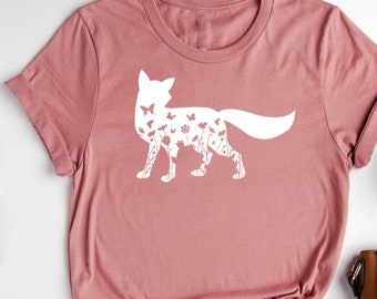Floral Fox T-Shirt: Mandala Animal Lover Gift
