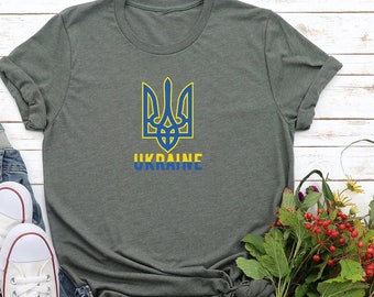 Ukraine Trident Shirt, Ukraine, Ukraine Coat Of Arms, Ukrainian Patriotic Shirt, Ukraine Heritage T shirt, Ukraine Shirt, Support Ukraine
