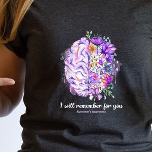 Support Alzheimer's Shirt, Alzheimer Awareness Shirt, Alzheimer Dad Mom shirt, Dementia Shirt,Alzheimer's Shirt, Purple Ribbon Alzheimer