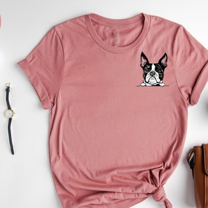 French Bulldog Pocket Shirt, Dog Lover Shirt, Gifts for Animal Lovers, Cute Dog Pocket Shirt, French Bulldog Gift, Dog Mom Shirt
