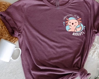 Cute Axolotl Gift, Salamander Gift, Axolotl Shirt, Bookish Toddler Axolotl Shirt, Salamander Shirt, Funny Axolotl Shirt, Axolotl Tee