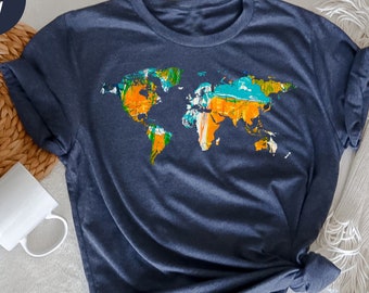World Map Traveler Shirt: Unisex Adventure Tee