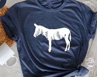 Floral Donkey Shirt: Animal Lover Tee