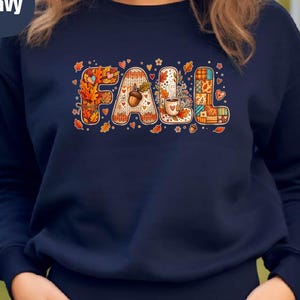 Fall Sweatshirt, Cozy Autumn, Pumpkin Spice Coffee Sweatshirt, Patchwork Fall Leaves, Floral Mug Hoodie, Thanksgiving Gift, Cute Fall Hoodie
