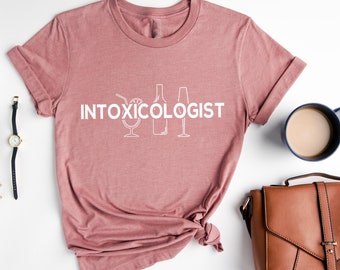 Funny Bartender T-Shirt: Intoxicologist Mixed Drink Tee