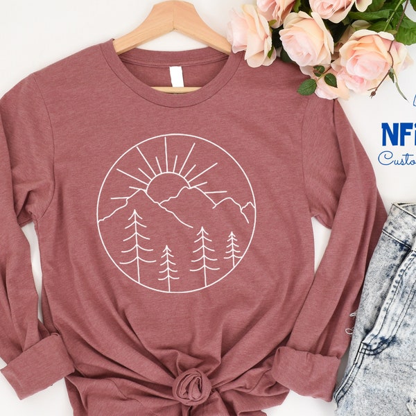 Adventure Long Sleeve Shirt, Adventure Sweatshirt, Camping Long Sleeve, Mountain TShirt, Hiker Hoodie, Nature Lover, Vacation Long Sleeve