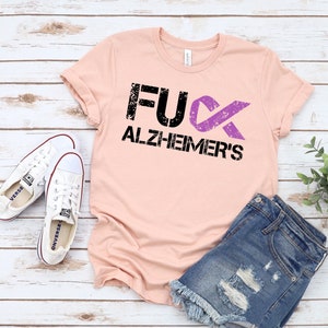 Funny Alzheimer TShirt, Alzheimers Disease Awareness Shirt, Sassy Alzheimer's Shirts, Alzheimers Awareness Tee, Purple Ribbon Alzheimers