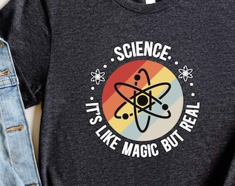 Retro Science Shirts, Vintage Science Tee, Science Teacher Shirts, Science Lover T-Shirt, Physics Teacher Tees, Science Teacher Tee