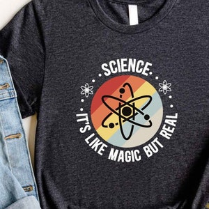 Retro Science Shirts, Vintage Science Tee, Science Teacher Shirts, Science Lover T-Shirt, Physics Teacher Tees, Science Teacher Tee