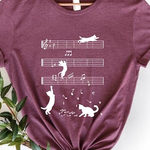 Cat Music Shirts, Cats Shirts, Funny Musician Shirt, Music Lover Gifts, Cat Lover Shirts, Music T Shirt, Musician Gifts, Music Teacher Gifts