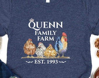 Custom Farm Name Rooster Shirt: Personalized Chicken Farmer T-Shirt
