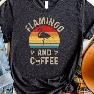 Flamingo Coffee Shirt, Coffee Lover, Coffee Gifts, Flamingo Shirt, Morning Person Coffee Print, Coffee Flamingo Gift, Barista Shirt